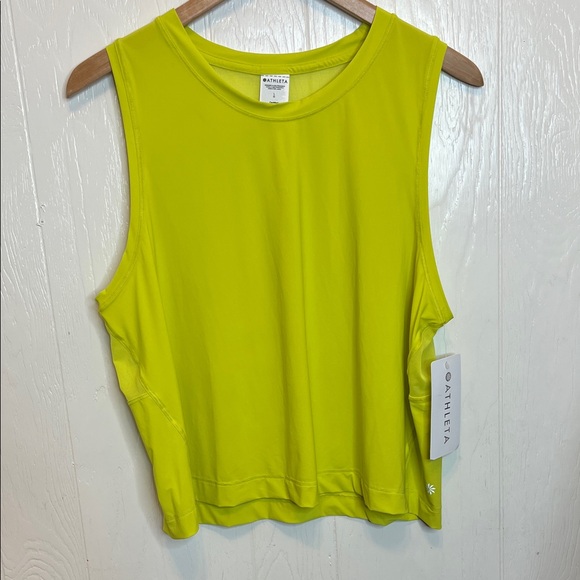 Athleta Tops - Athleta Vibrant Green Muscle Tee